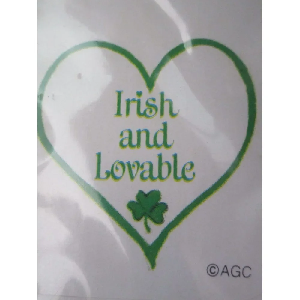 Good Luck Care Bear Shamrock St Patricks Day Vintage Stickers Two Sheets Used - Picture 10 of 13